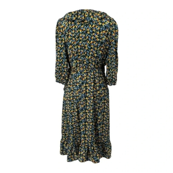 Eloquii x Jason Wu Wrap Dress V Neck  Floral Patterned Ruffled Wrap Dress Sz 10 - Picture 10 of 10